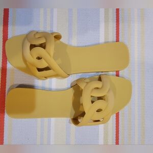 Designer-Inspired Yellow Jelly Women's Sandals
